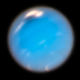 The new dark vortex on Neptune (top) along with the associated bright methane clouds. This composite image was captured by the Hubble Space Telescope in September and November 2018.